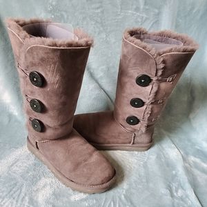 Ugg Bailey Triplet Button Gray Boots